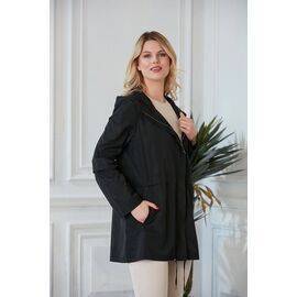 Women's Plus Size Trench Coat with Zipper Closure