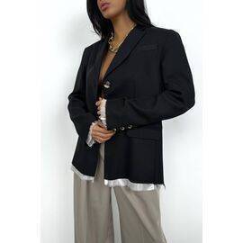 Women's Padded Blazer with Lining Detail