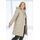 Women's Zigzag Patterned Plus Size Quilted Coat (Kaban)