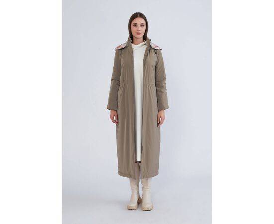 Women's Hooded Midi Coat (Kaban)