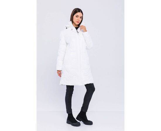 Women's Zigzag Patterned Plus Size Quilted Coat (Kaban)