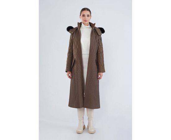 Women's Midi Length Quilted Coat (Kaban)