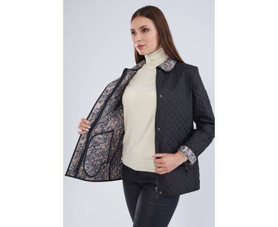 Women's Quilted Coat with Patterned Lining (Mont)