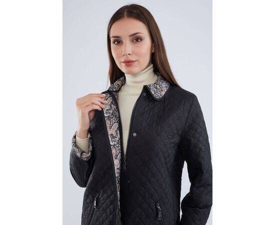 Women's Quilted Coat with Patterned Lining (Mont)