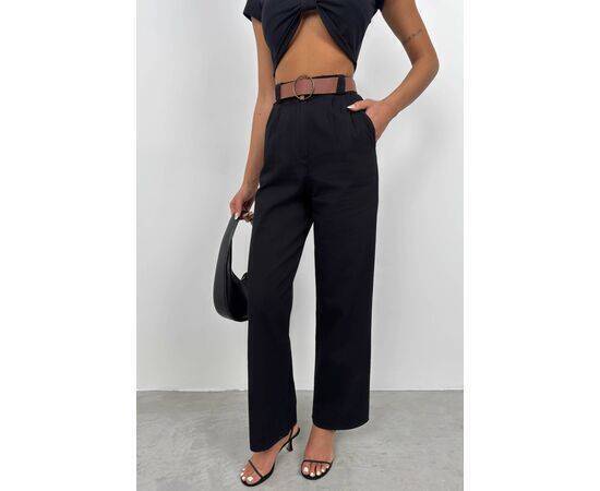 Women's Belted Palazzo Trousers