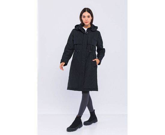 Women's Waist Gathered Midi Length Coat (Kaban)