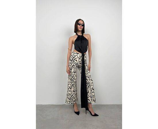 Women's Patterned Tube Leg Trousers