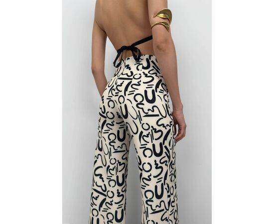 Women's Patterned Tube Leg Trousers