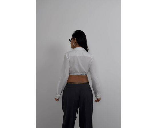 Women's Elastic Detail Crop Shirt