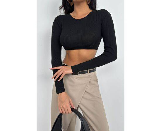 Women's Basic Crop Knitwear Blouse