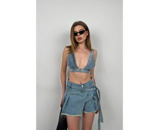 Women's Denim Crop Bra