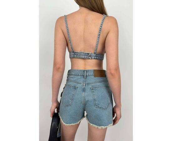 Women's Denim Crop Bra