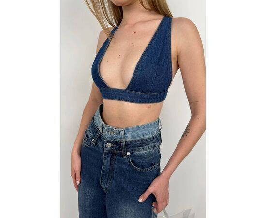 Women's Denim Crop Bra