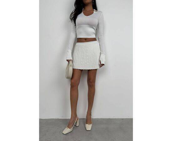 Women's Pleated Knit Skirt