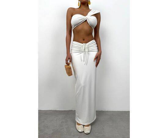 Women's Ruffle Detail Maxi Skirt