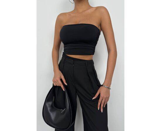 Women's Asymmetric Strapless Crop