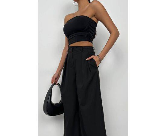 Women's Asymmetric Strapless Crop