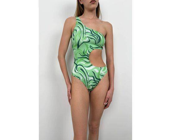 Women's One Shoulder Patterned Swimsuit