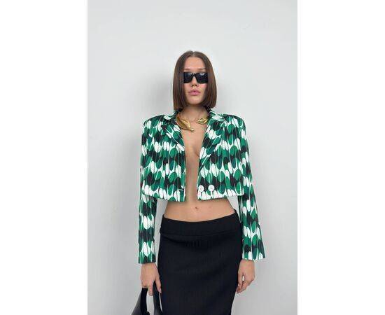 Women's Patterned Crop Jacket