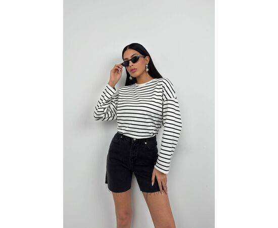 Women's Striped Oversize Blouse