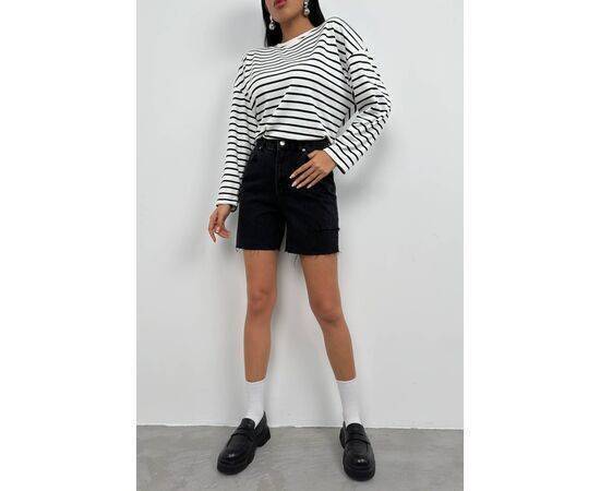 Women's Striped Oversize Blouse