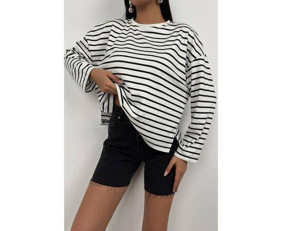 Women's Striped Oversize Blouse