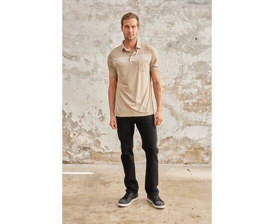 Polo Neck Short Sleeve T-Shirt with Pockets