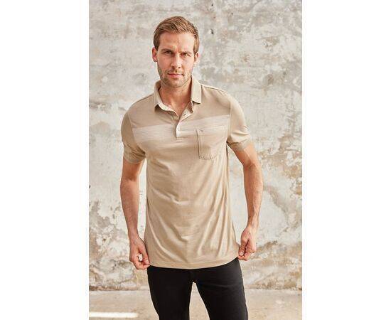 Polo Neck Short Sleeve T-Shirt with Pockets