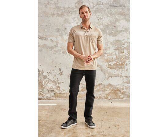 Polo Neck Short Sleeve T-Shirt with Pockets