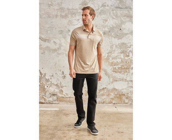 Polo Neck Short Sleeve T-Shirt with Pockets