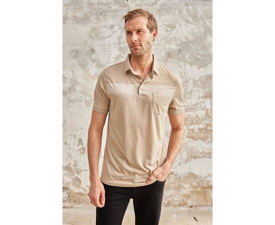 Polo Neck Short Sleeve T-Shirt with Pockets