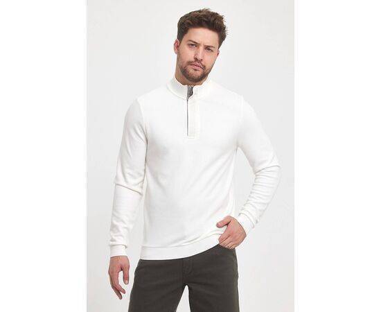 High Collar Sweatshirt with Zipper