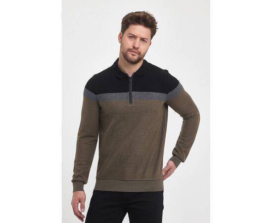 Polo Neck Sweatshirt with Zipper