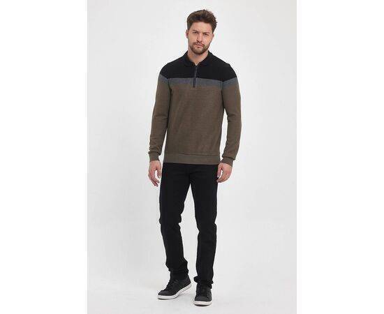 Polo Neck Sweatshirt with Zipper