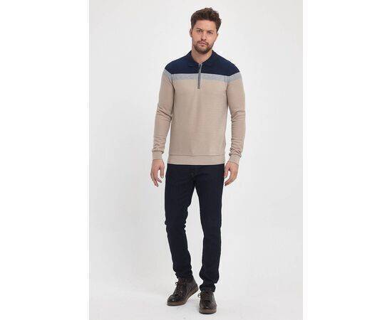 Polo Neck Sweatshirt with Zipper