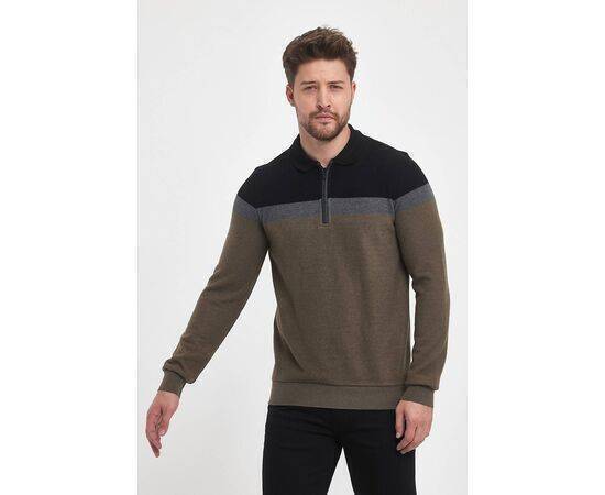 Polo Neck Sweatshirt with Zipper