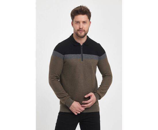 Polo Neck Sweatshirt with Zipper