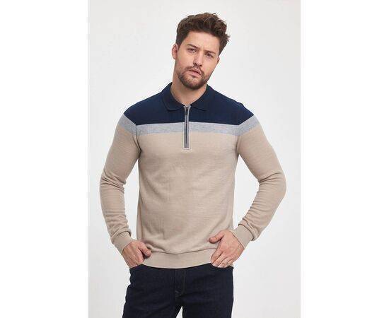 Polo Neck Sweatshirt with Zipper