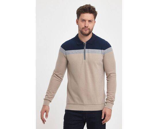 Polo Neck Sweatshirt with Zipper