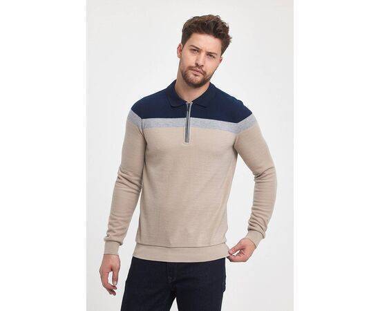 Polo Neck Sweatshirt with Zipper