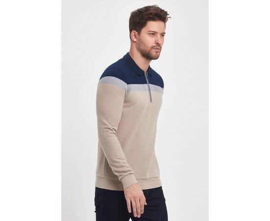 Polo Neck Sweatshirt with Zipper