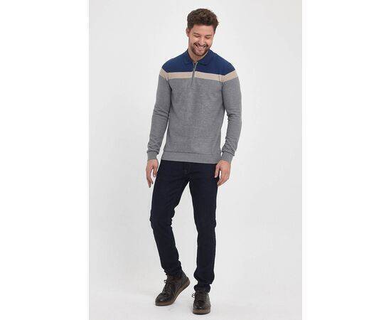 Polo Neck Sweatshirt with Zipper