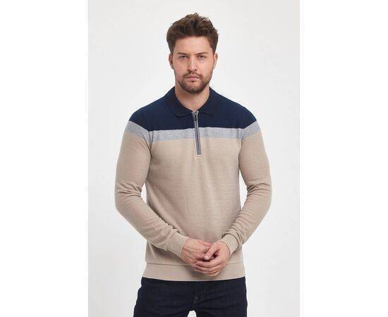 Polo Neck Sweatshirt with Zipper