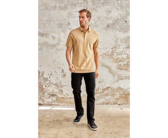 Polo Neck Short Sleeve T-Shirt with Pocket