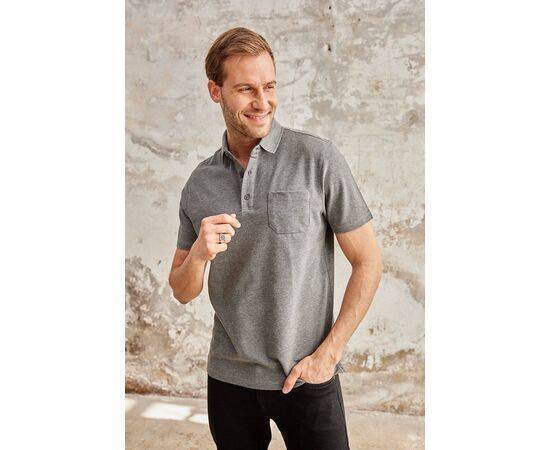 Polo Neck Short Sleeve T-Shirt with Pocket