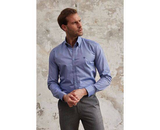 Oxford Classic Fit Buttoned Collar Long Sleeve Cotton Shirt