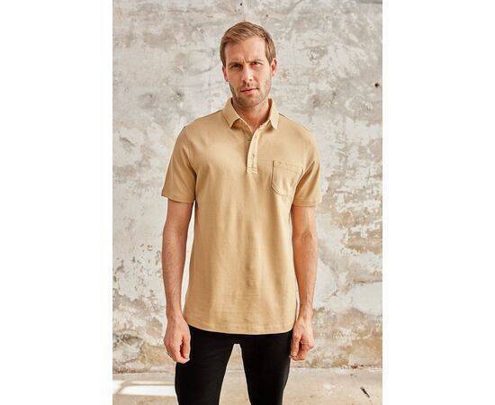 Polo Neck Short Sleeve T-Shirt with Pocket