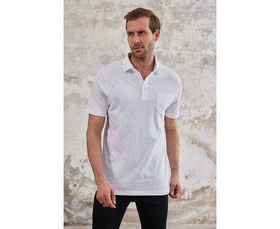 Polo Neck Short Sleeve T-Shirt with Pocket