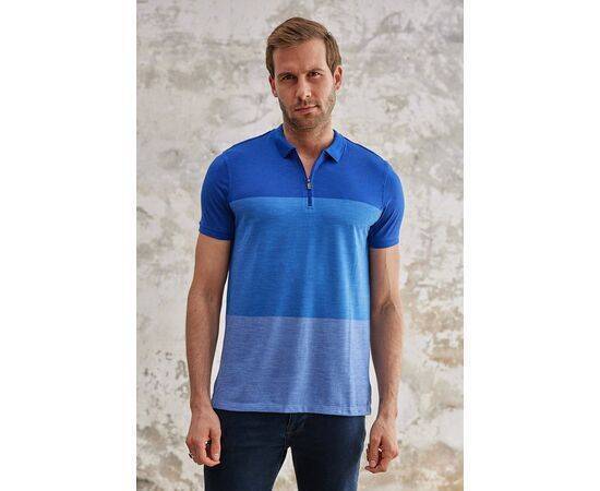 Zippered Polo Neck Short Sleeve T-Shirt