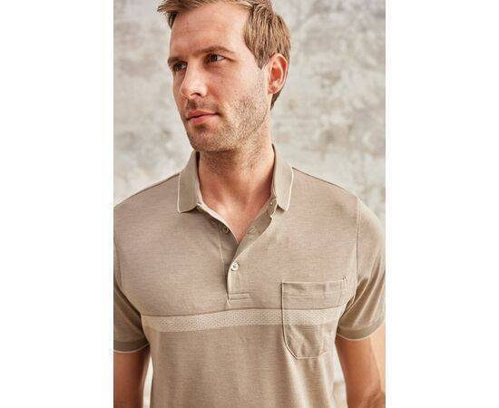 Striped Polo Neck Short Sleeve T-Shirt